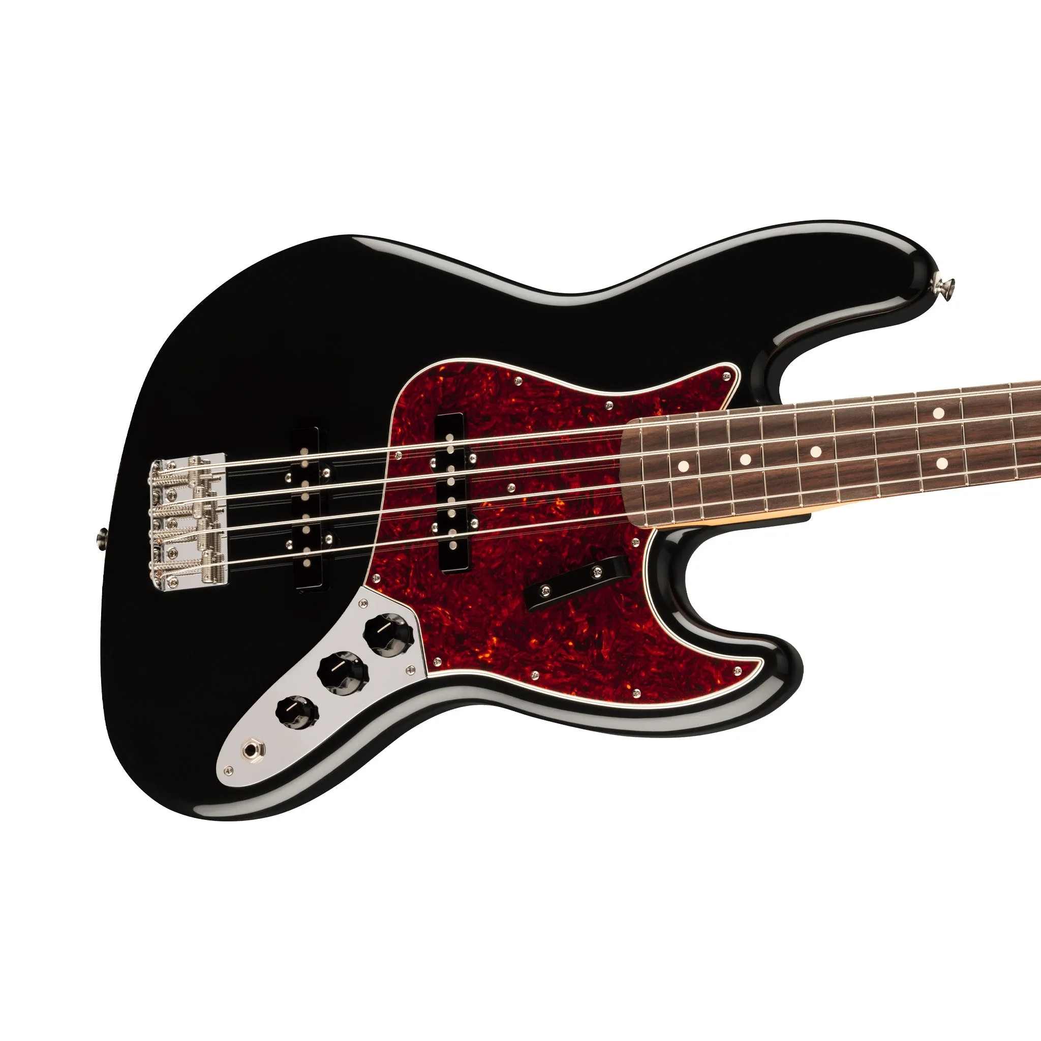 Fender Vintera II 60s Jazz Bass Guitar, RW FB, Black