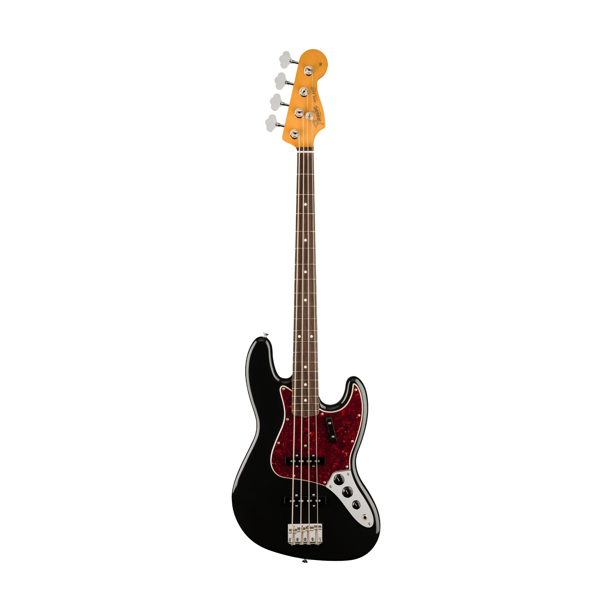 Fender Vintera II 60s Jazz Bass Guitar, RW FB, Black