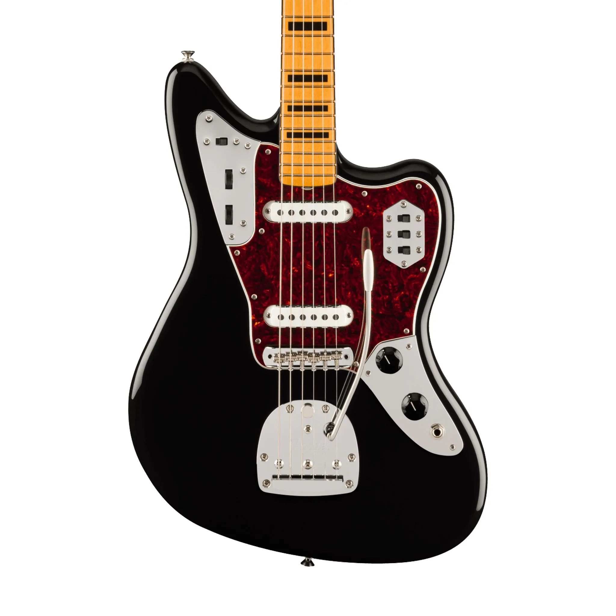 Fender Vintera II 70s Jaguar Electric Guitar, Maple FB, Black