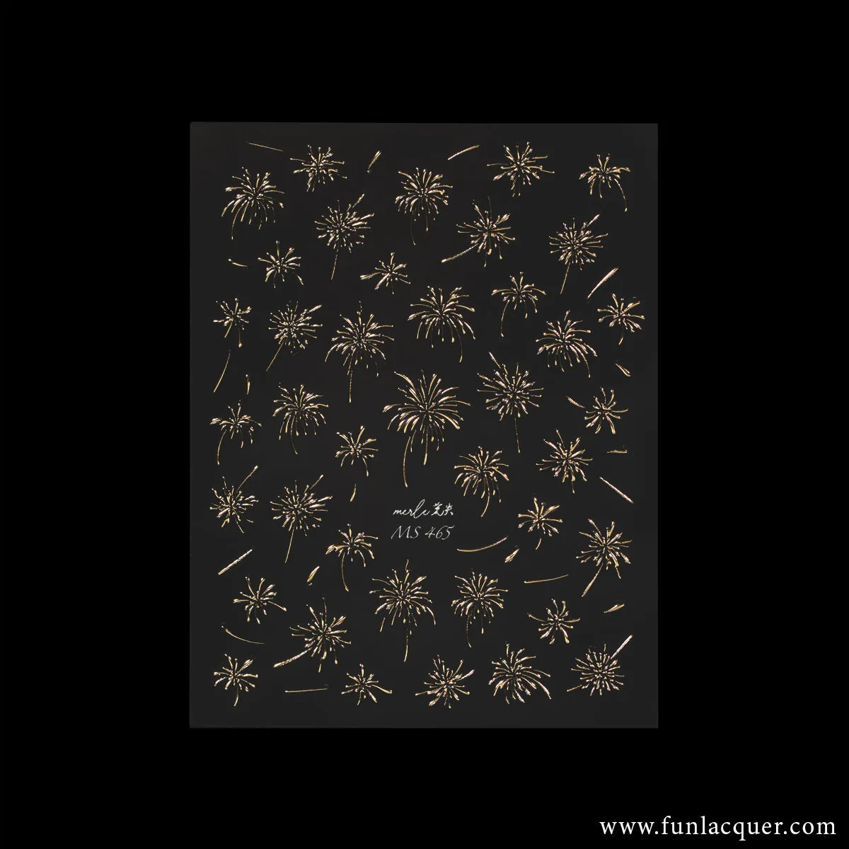Fireworks (Gold) - 3D Nail Art Sticker