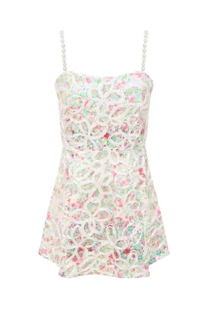 Floral Embroidered Party Dress
