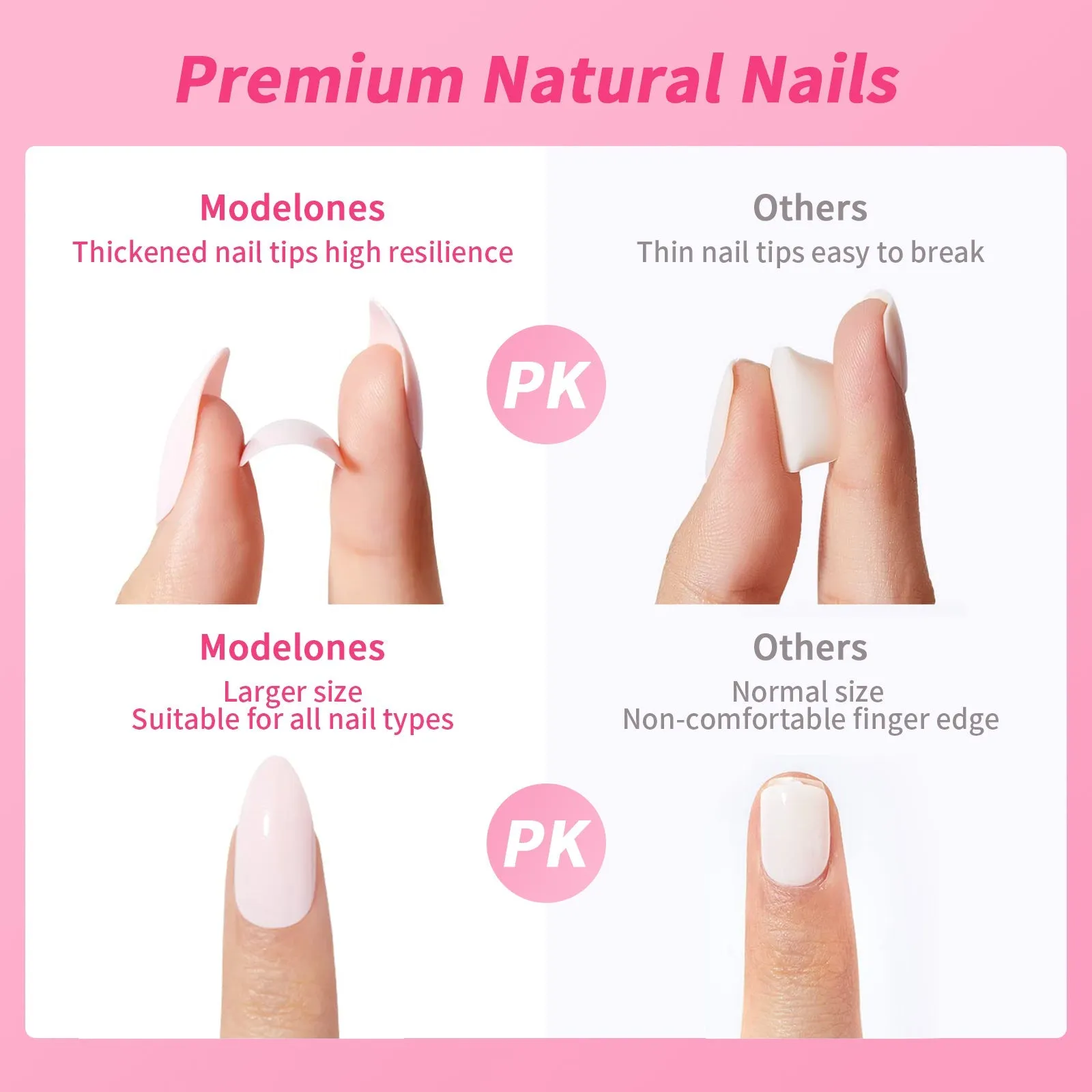 Fofosbeauty 24pcs Press on Nails, Fake Nails, Full Cover Acrylic Nails for Girls Women Kids, Square Christmas Elk French Pink White Border