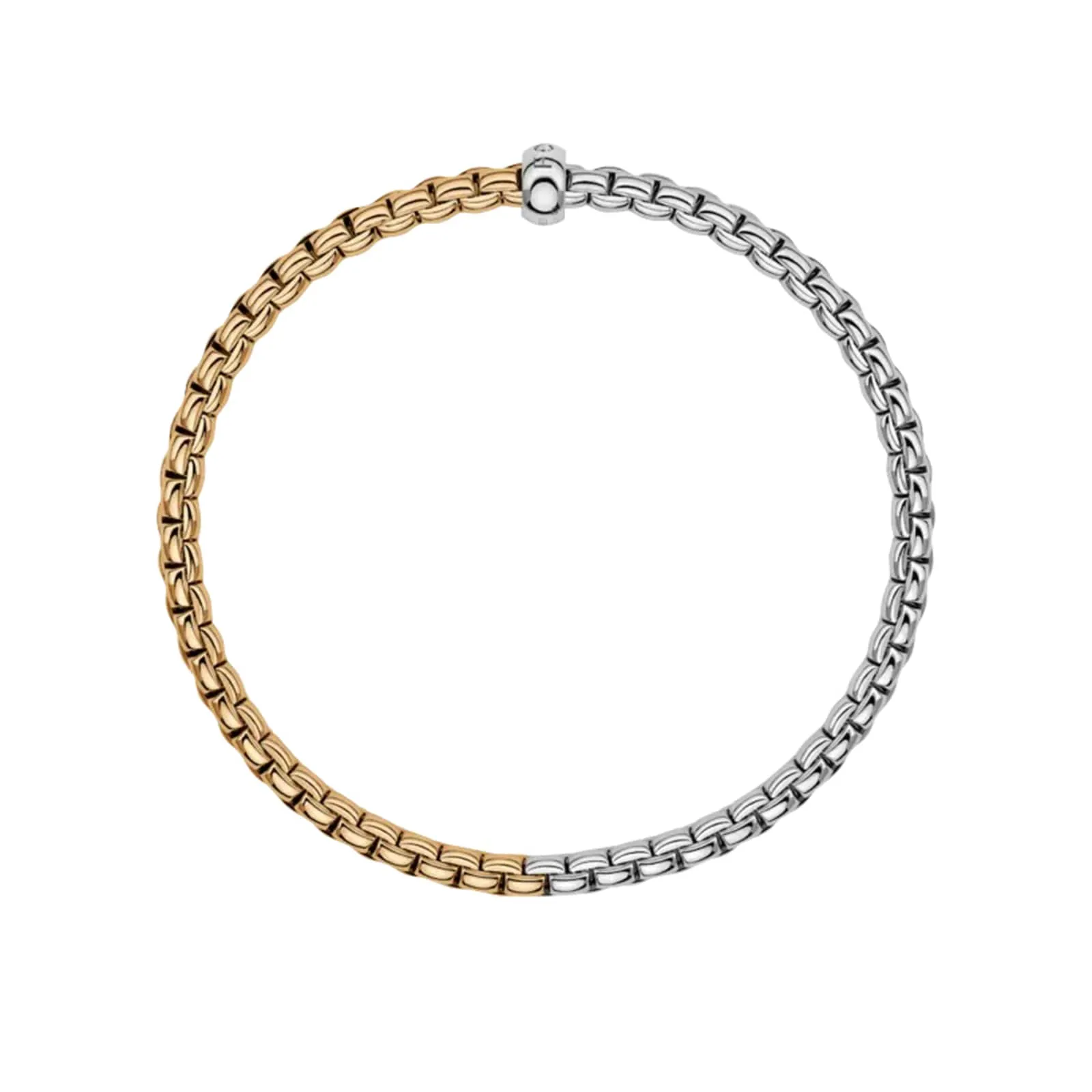 Fope Eka 18k Yellow and White Gold Flex'It Bracelet - Small