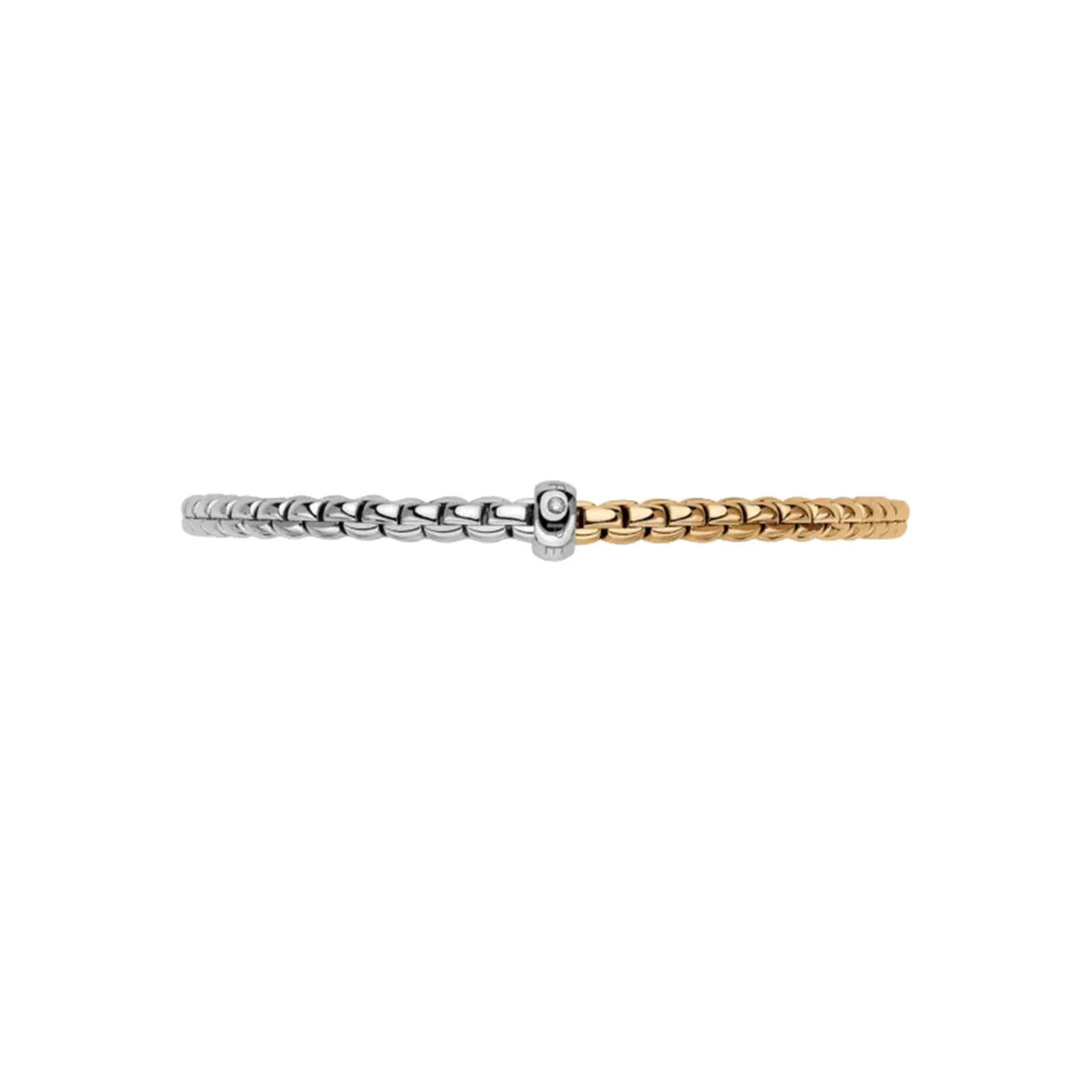 Fope Eka 18k Yellow and White Gold Flex'It Bracelet - Small
