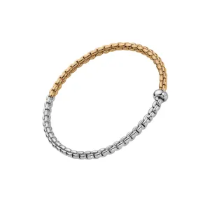 Fope Eka 18k Yellow and White Gold Flex'It Bracelet - Small