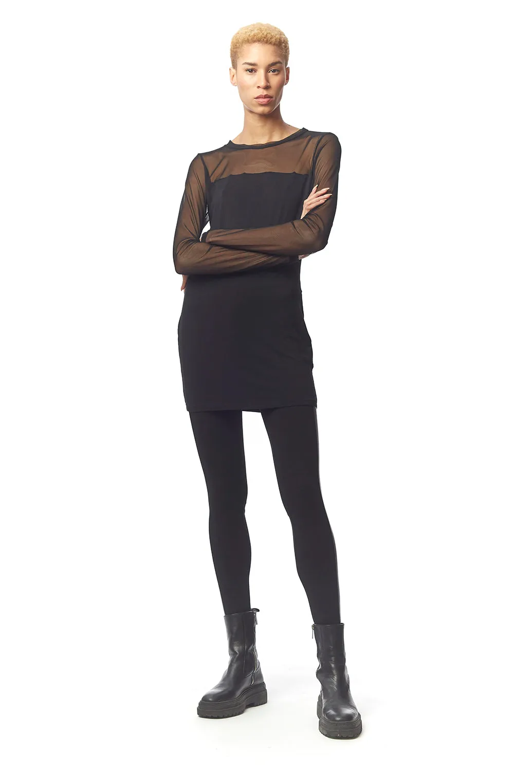 Genova Jersey   Mesh Dress