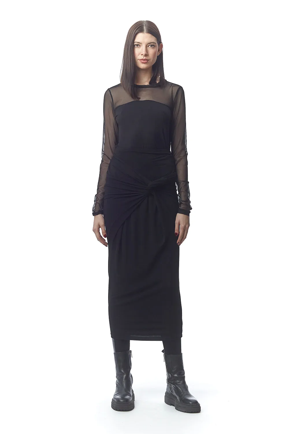 Genova Jersey   Mesh Dress