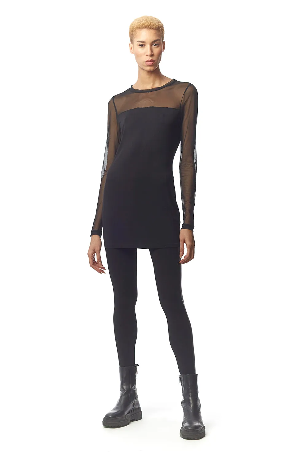 Genova Jersey   Mesh Dress
