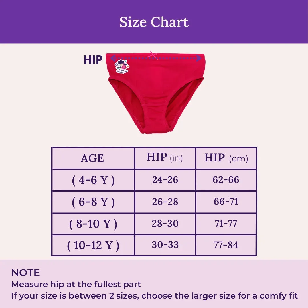 Girl's Knickers | Soft Elastic At Waist | Full Hip Coverage | 7 Pack