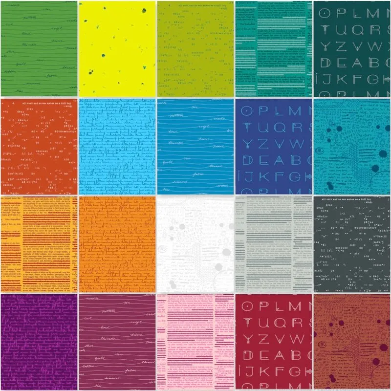 Giucy Giuce Fabric | Scrawl | Fat Quarter Pack (20)