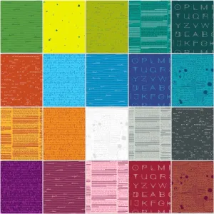 Giucy Giuce Fabric | Scrawl | Fat Quarter Pack (20)