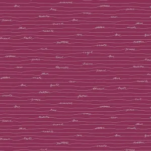 Giucy Giuce Fabric | Scrawl | Longhand | Malbec