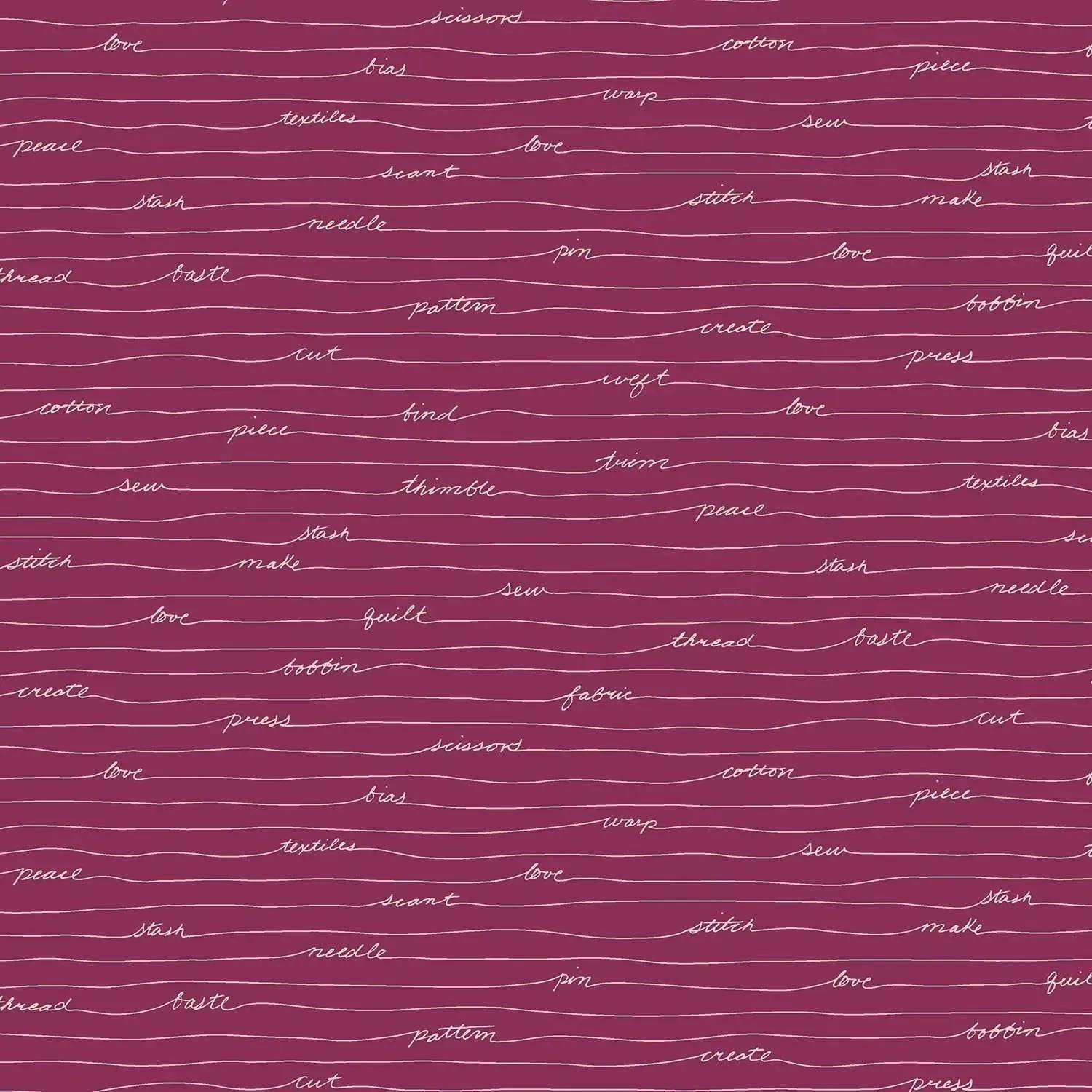 Giucy Giuce Fabric | Scrawl | Longhand | Malbec