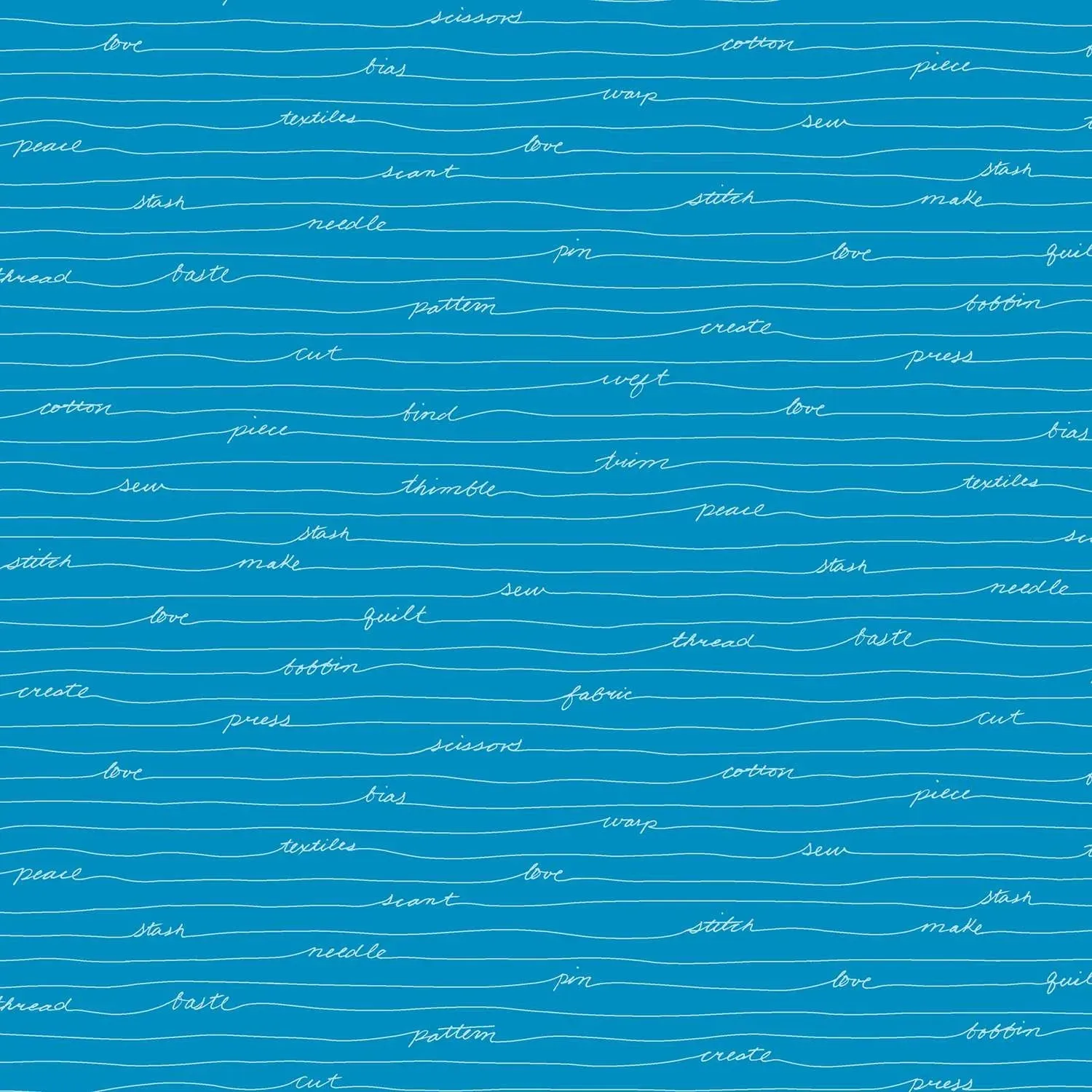 Giucy Giuce Fabric | Scrawl | Longhand | Sea