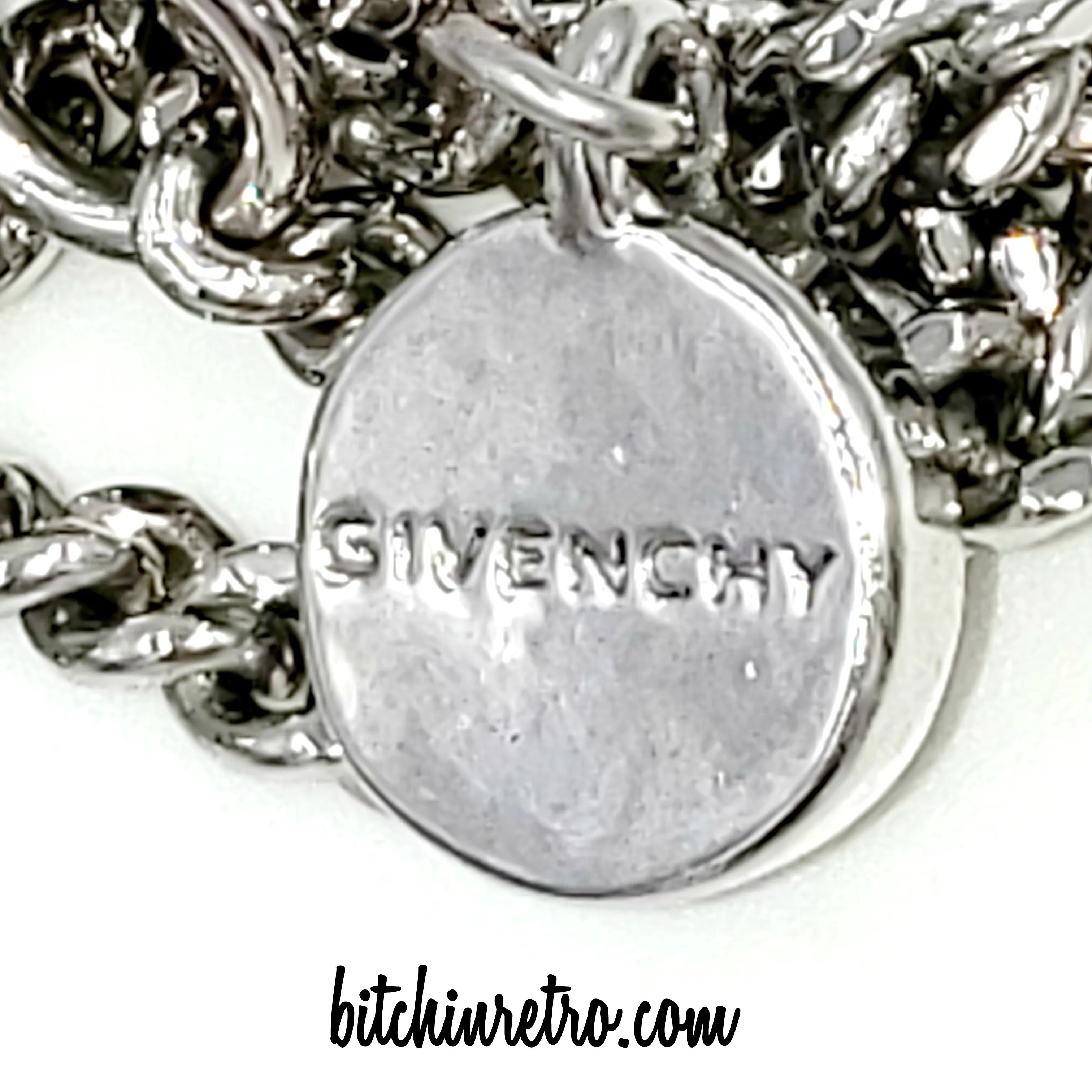 Givenchy Vintage Rhinestone Necklace With Art Deco Style