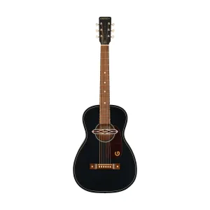 Gretsch Jim Dandy Deltoluxe Parlor Acoustic-Electric Guitar, Black