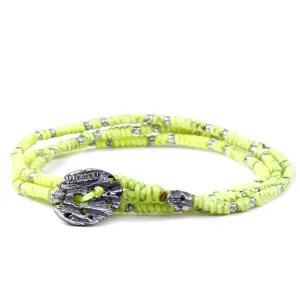 Hand-knotted 3-Layer Bracelet with Sterling Silver Beads