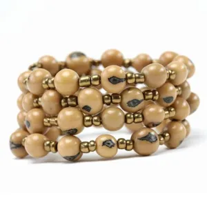 Handcrafted Beige Bracelet with Acai Beads