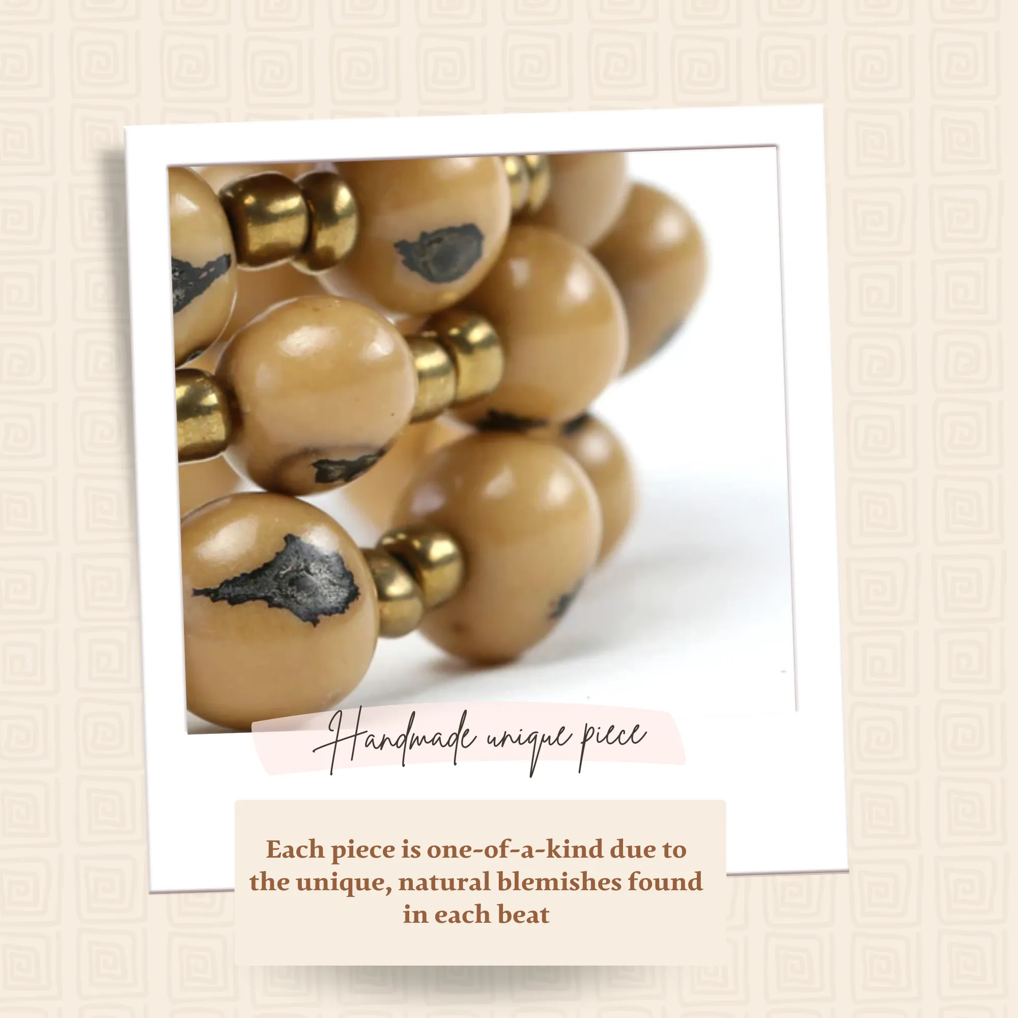 Handcrafted Beige Bracelet with Acai Beads