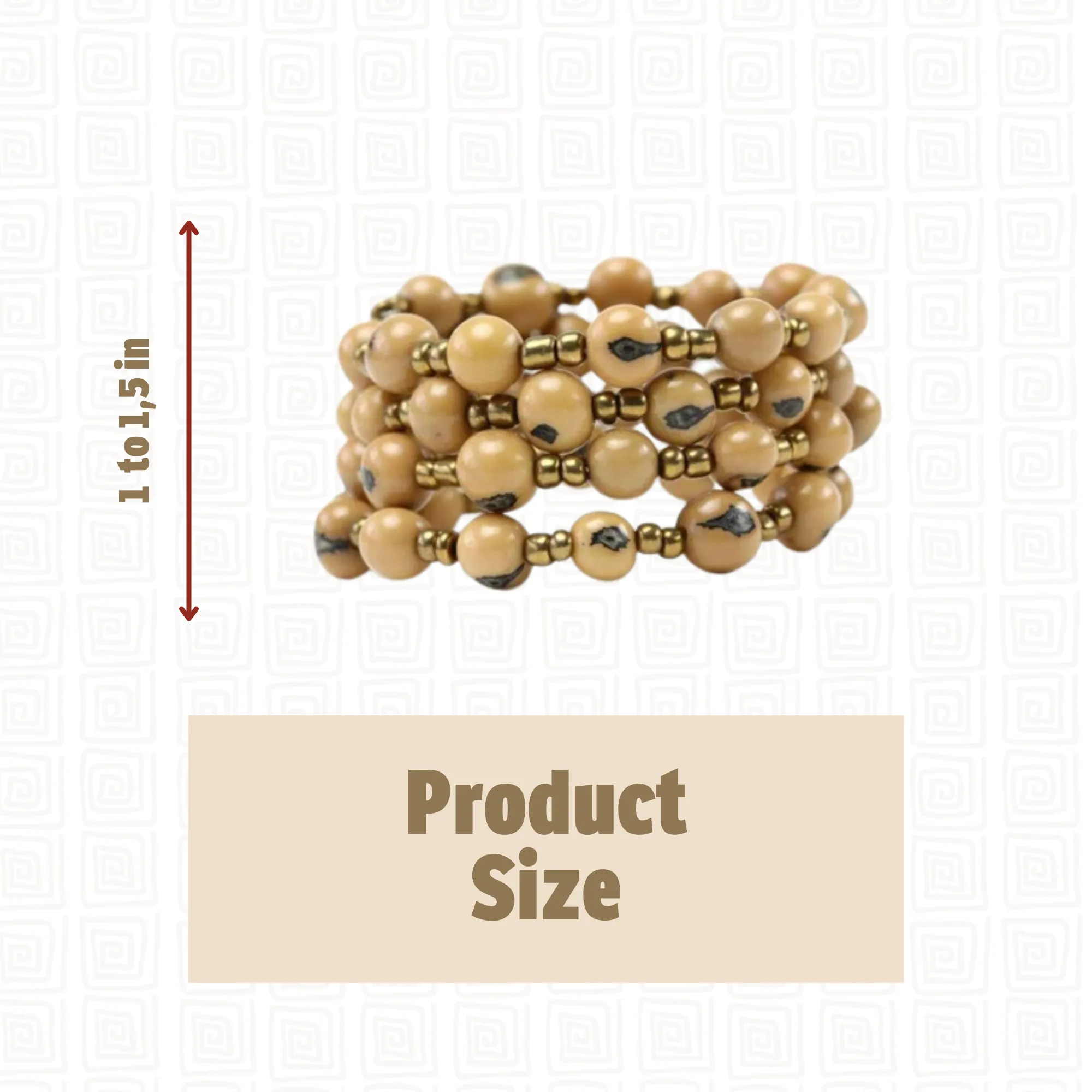 Handcrafted Beige Bracelet with Acai Beads