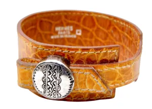 Hermes Vintage Alligator Leather Bracelet