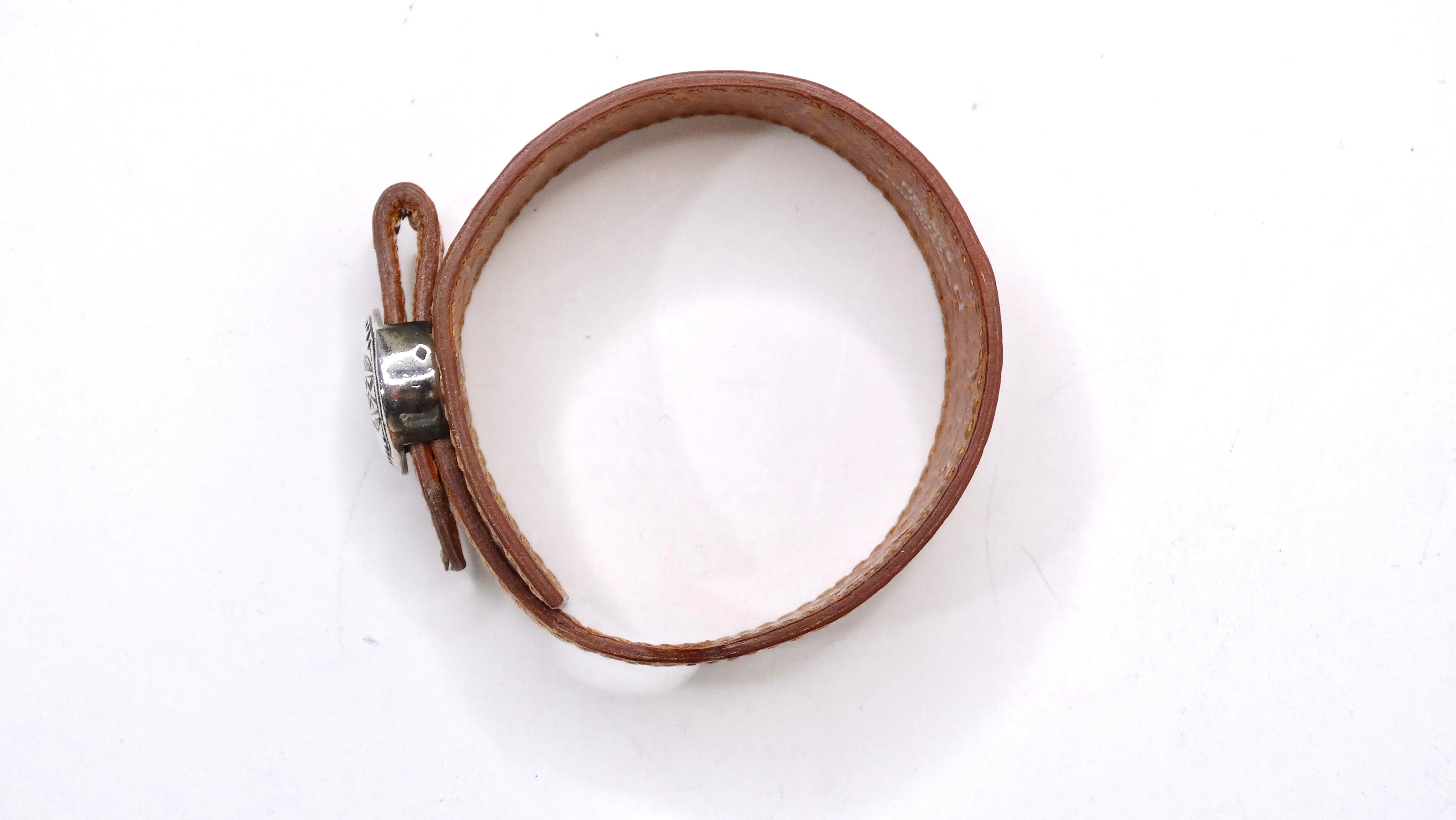 Hermes Vintage Alligator Leather Bracelet