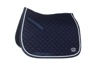 Horze Dressage Silver Cord Pad Navy