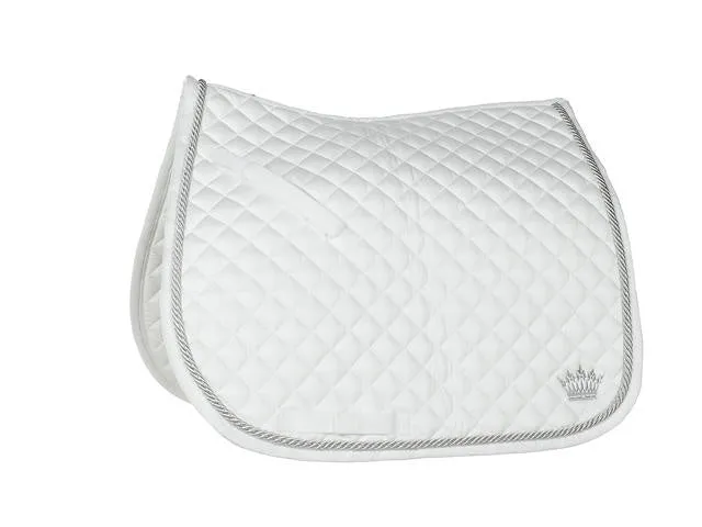 Horze Dressage Silver Cord Pad White