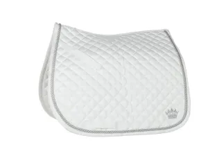 Horze Dressage Silver Cord Pad White