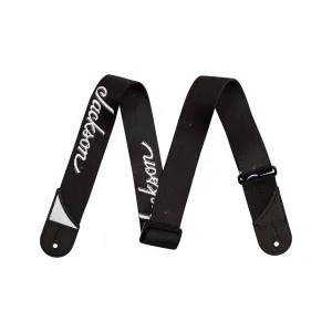 Jackson White Logo Guitar Strap, Black