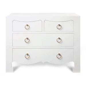 Jacqui Large 4-Drawer / Chiffon White