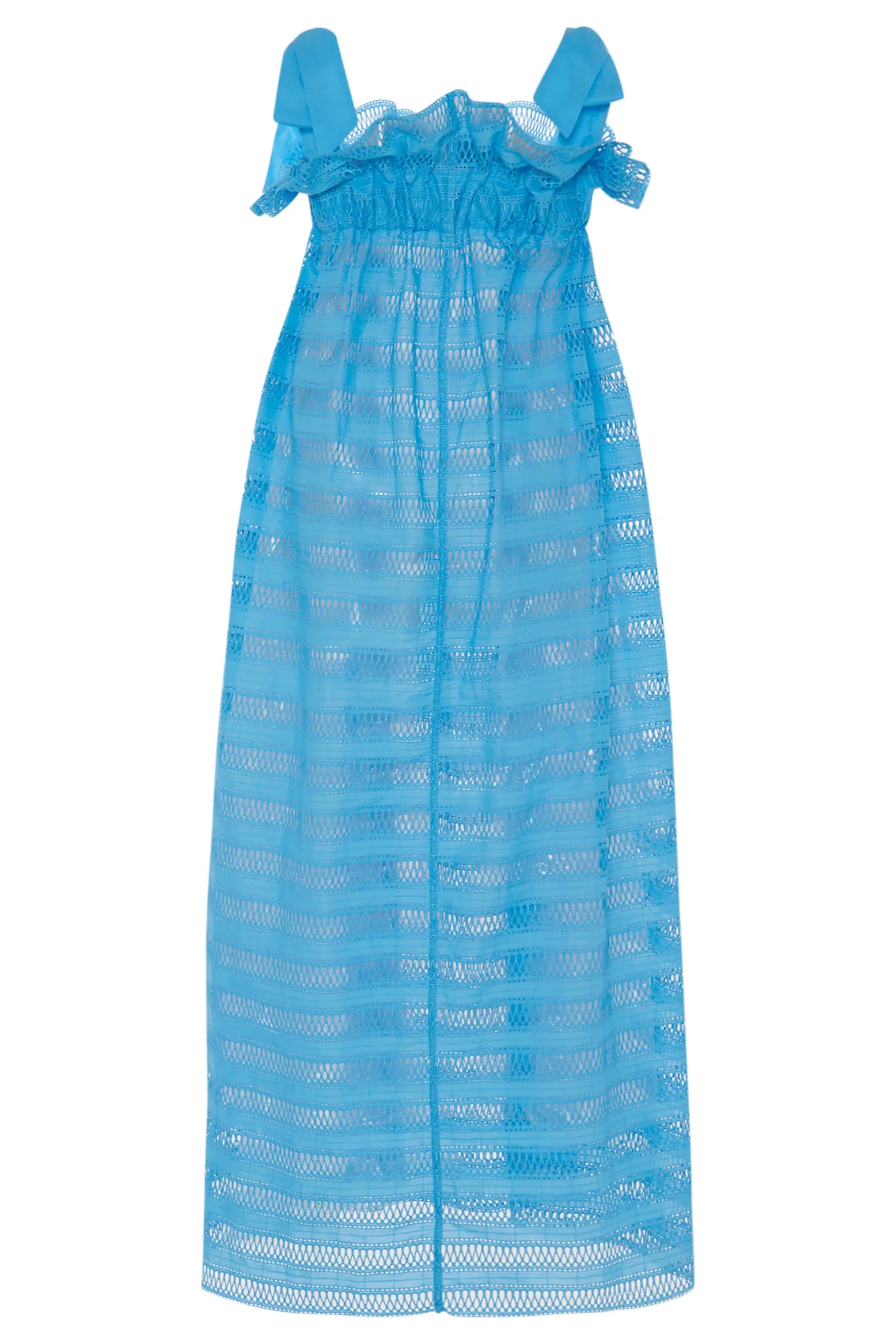 Jaime Blue Lattice Lace Dress