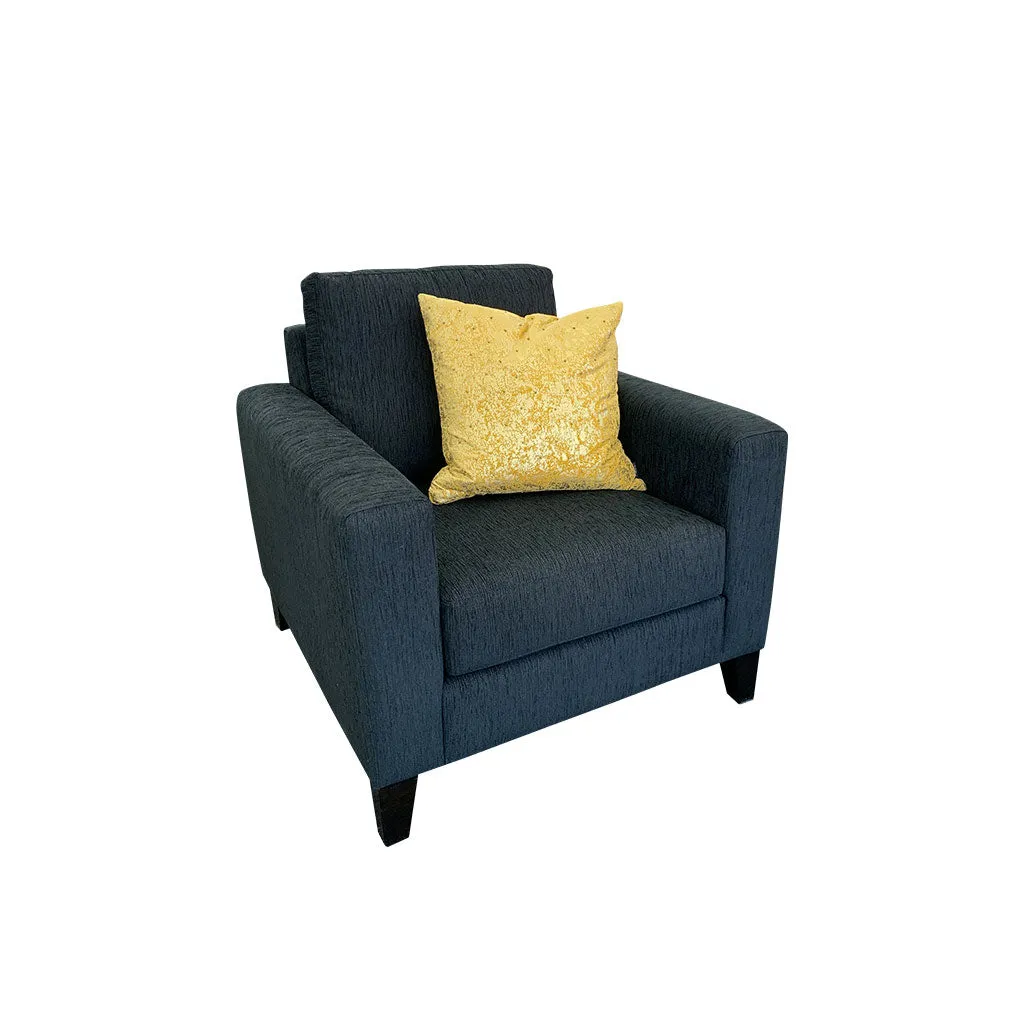 Jameson Arm Chair - NZ Made - Ardo Onyx Fabric
