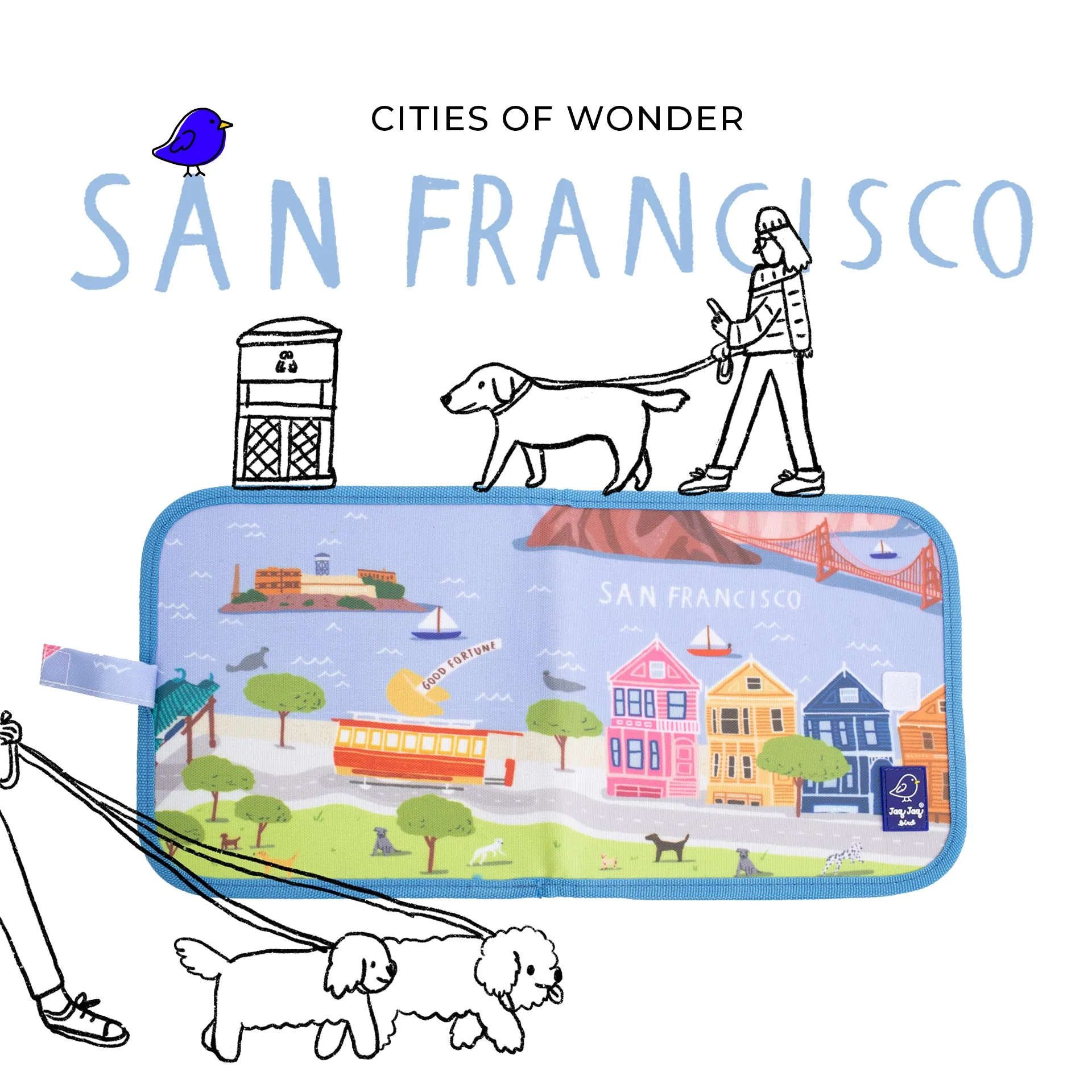 Jaq Jaq Bird San Francisco Explorer's Ultimate Gift Set with Chalk Mat & ButterStix®