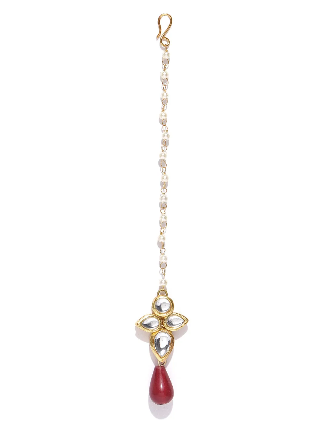 Karatcart Gold-Plated Handcrafted Kundan Necklace Set