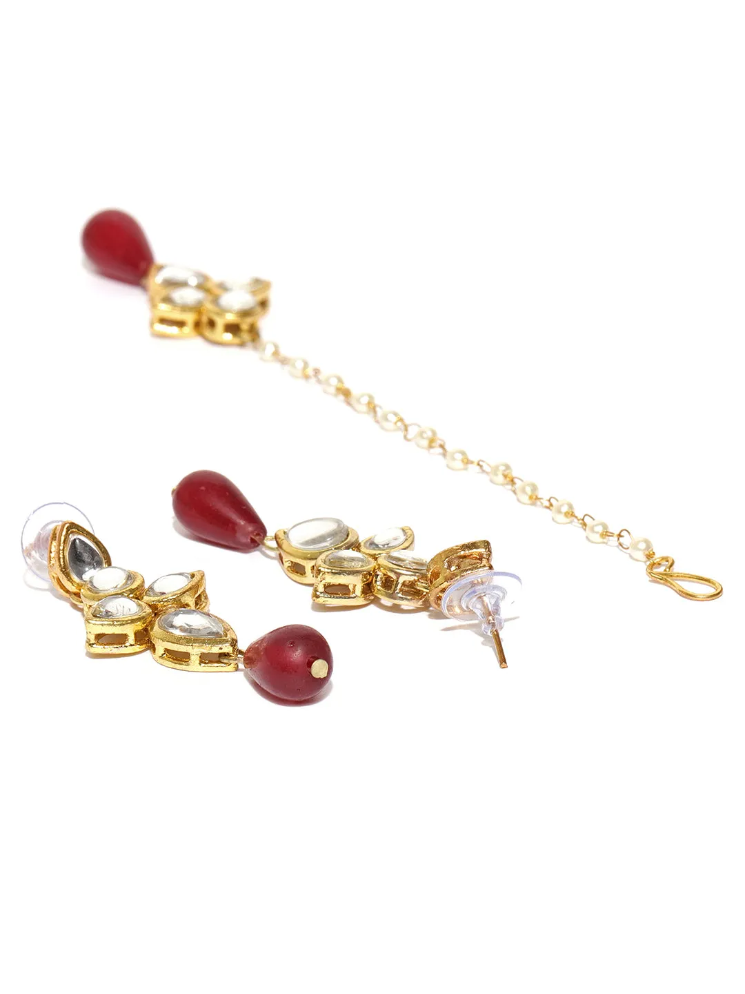 Karatcart Gold-Plated Handcrafted Kundan Necklace Set