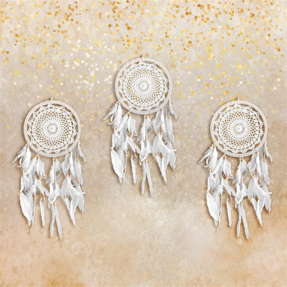 Kate Simple Beige Boho Dreamcatcher Backdrop for Photography