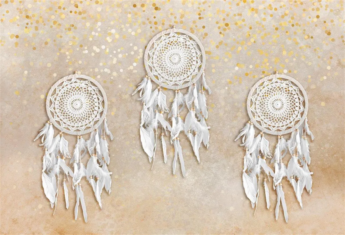 Kate Simple Beige Boho Dreamcatcher Backdrop for Photography