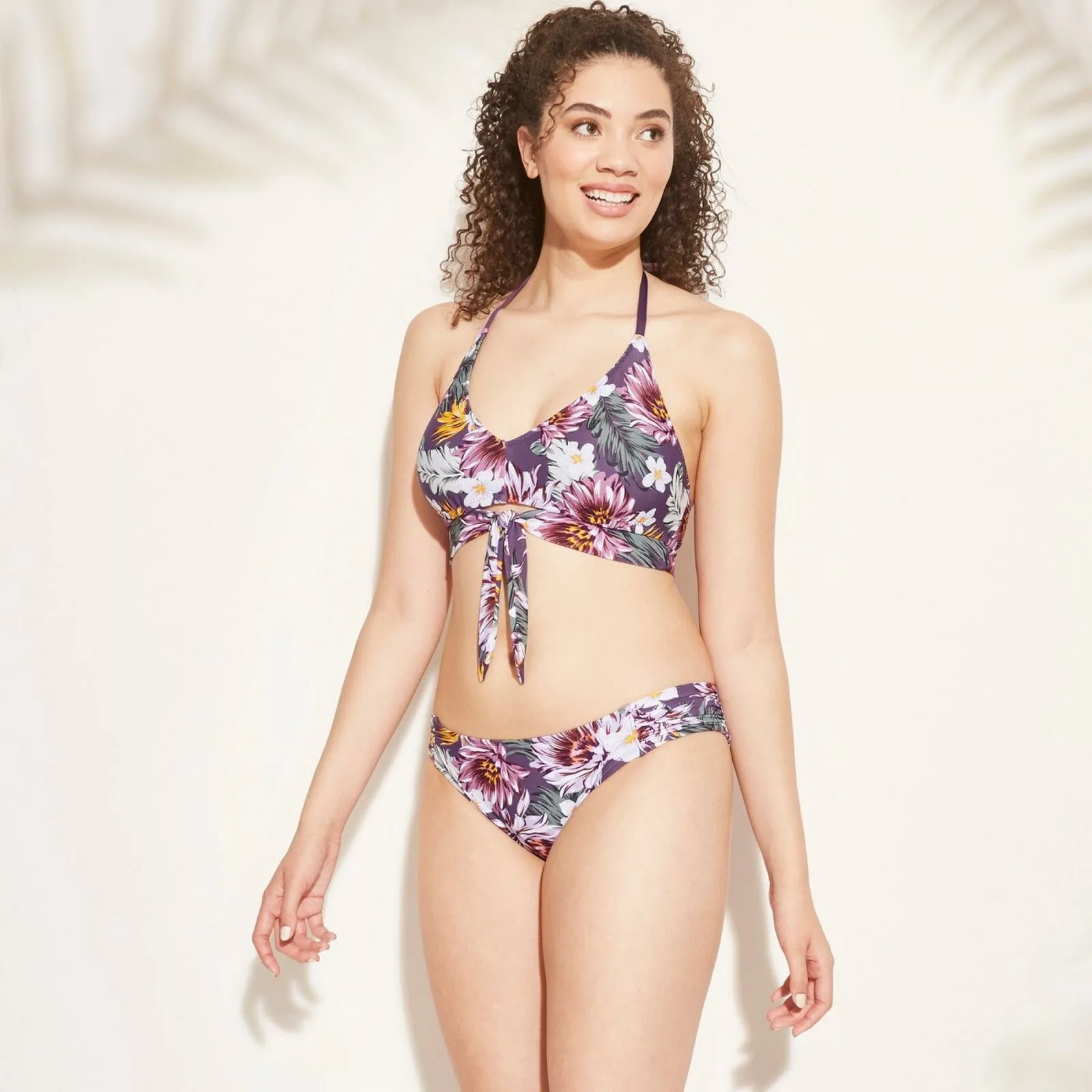 Kona Sol Women's Medium Coverage Tab Side Hipster Bikini Bottom