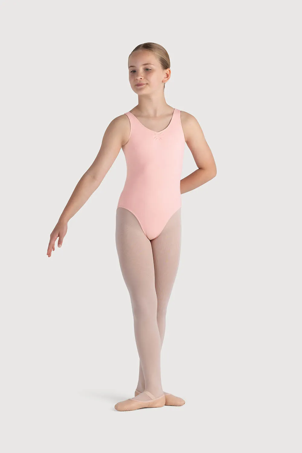 L0828G - Bloch Overture Odetta Sleeveless Pleat Girls Leotard