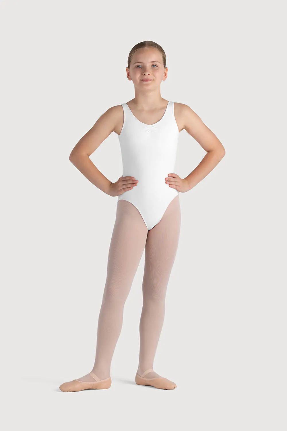 L0828G - Bloch Overture Odetta Sleeveless Pleat Girls Leotard