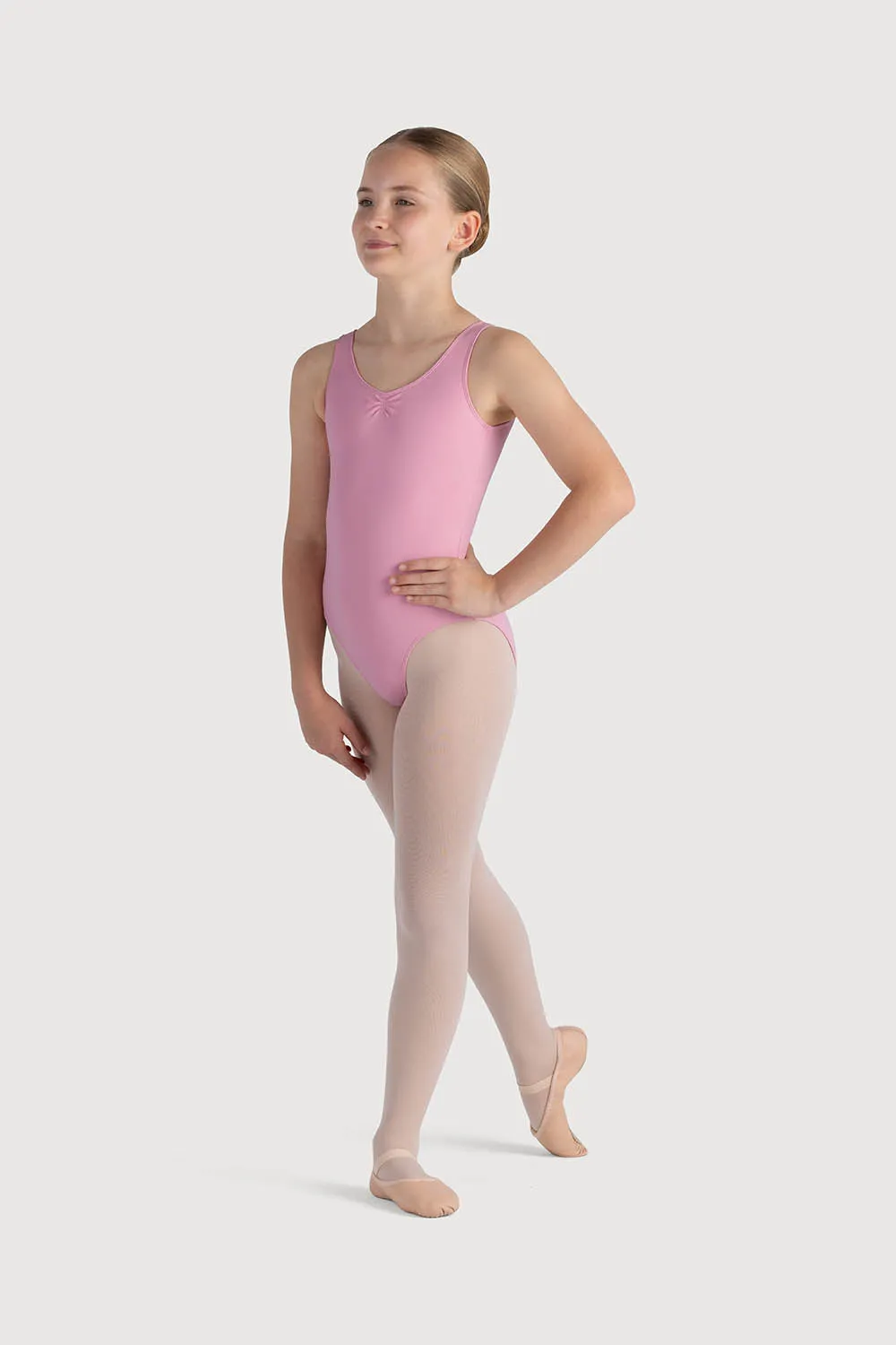 L0828G - Bloch Overture Odetta Sleeveless Pleat Girls Leotard