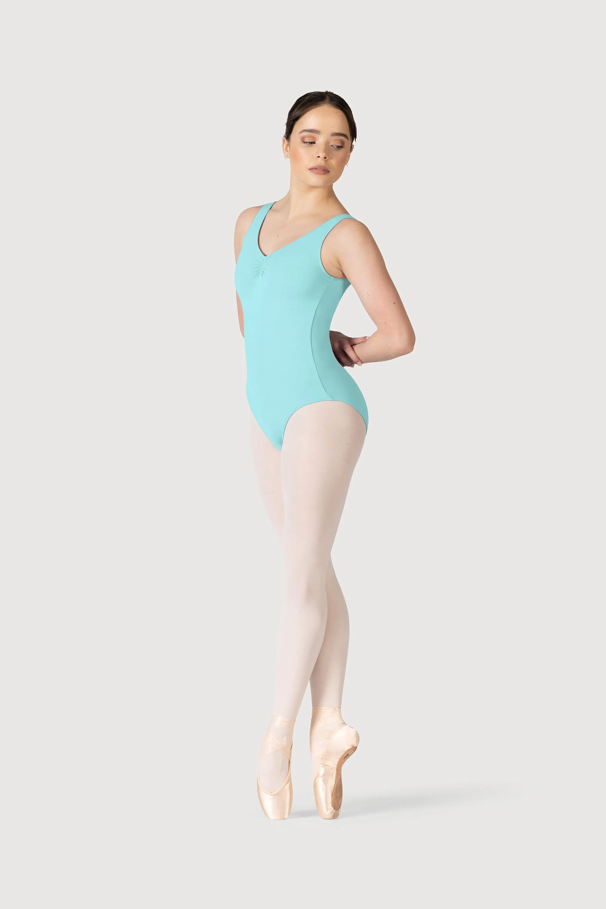 L0828L - Bloch Overture Odetta Sleeveless Pleat Womens Leotard