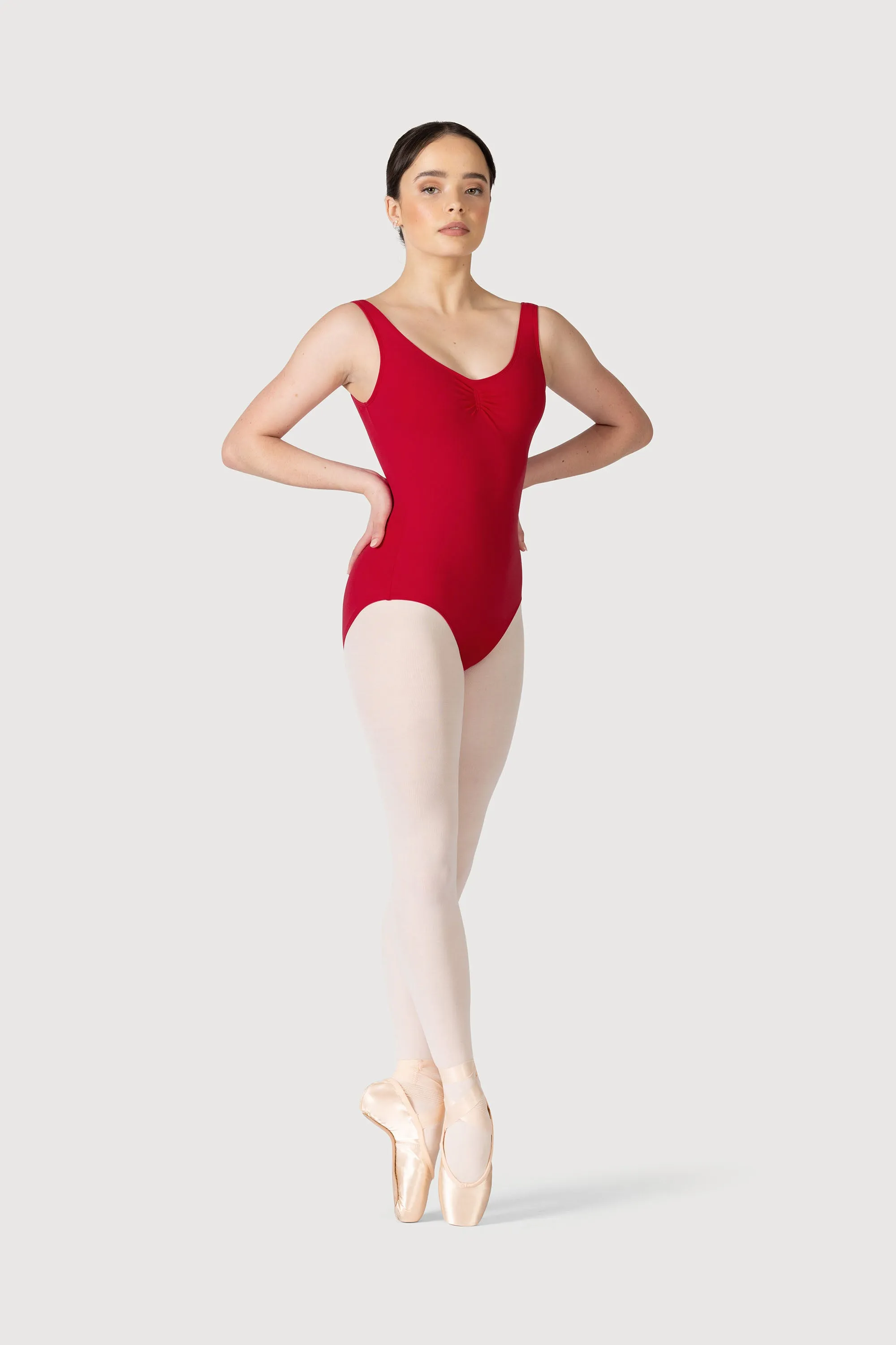 L0828L - Bloch Overture Odetta Sleeveless Pleat Womens Leotard