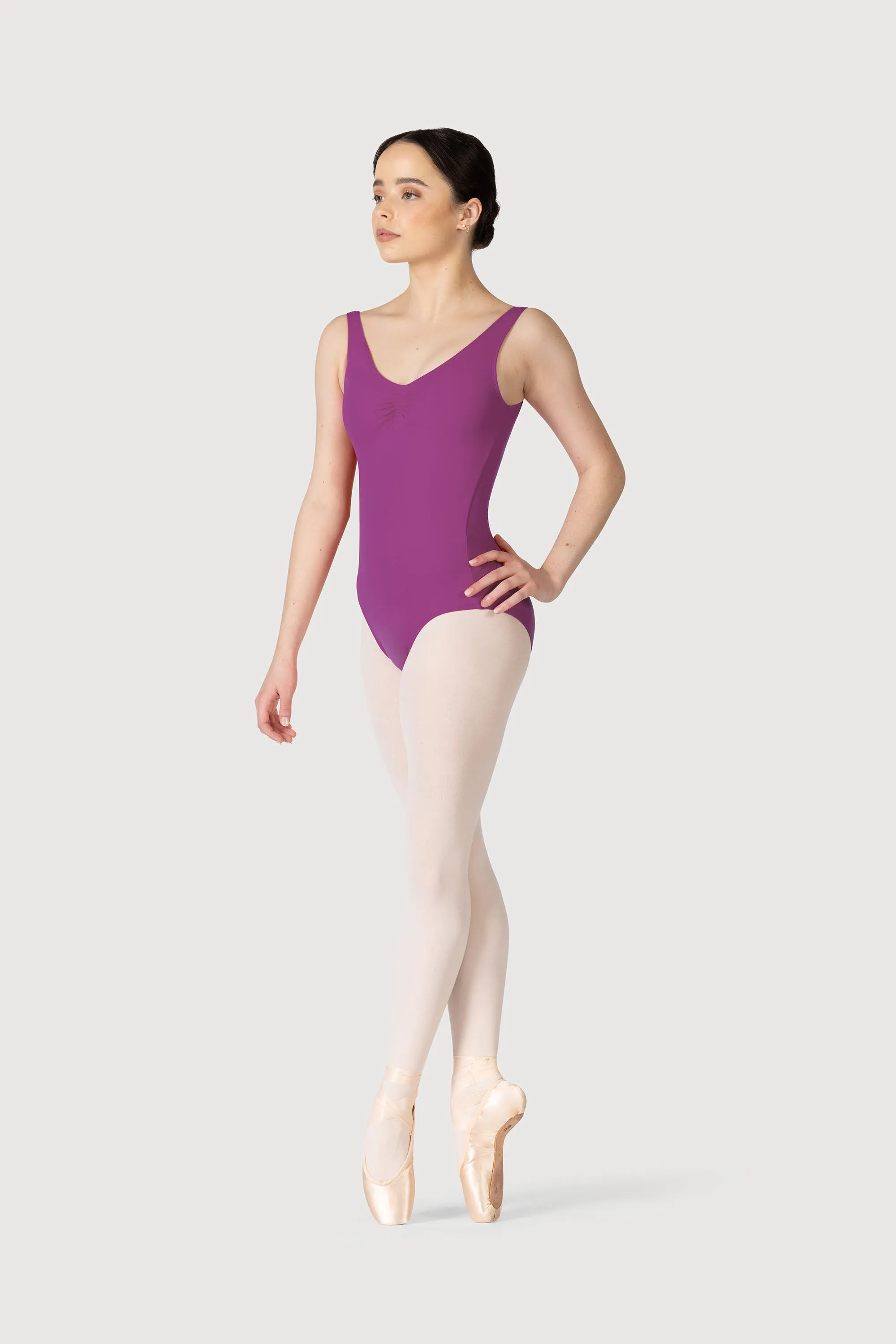 L0828L - Bloch Overture Odetta Sleeveless Pleat Womens Leotard