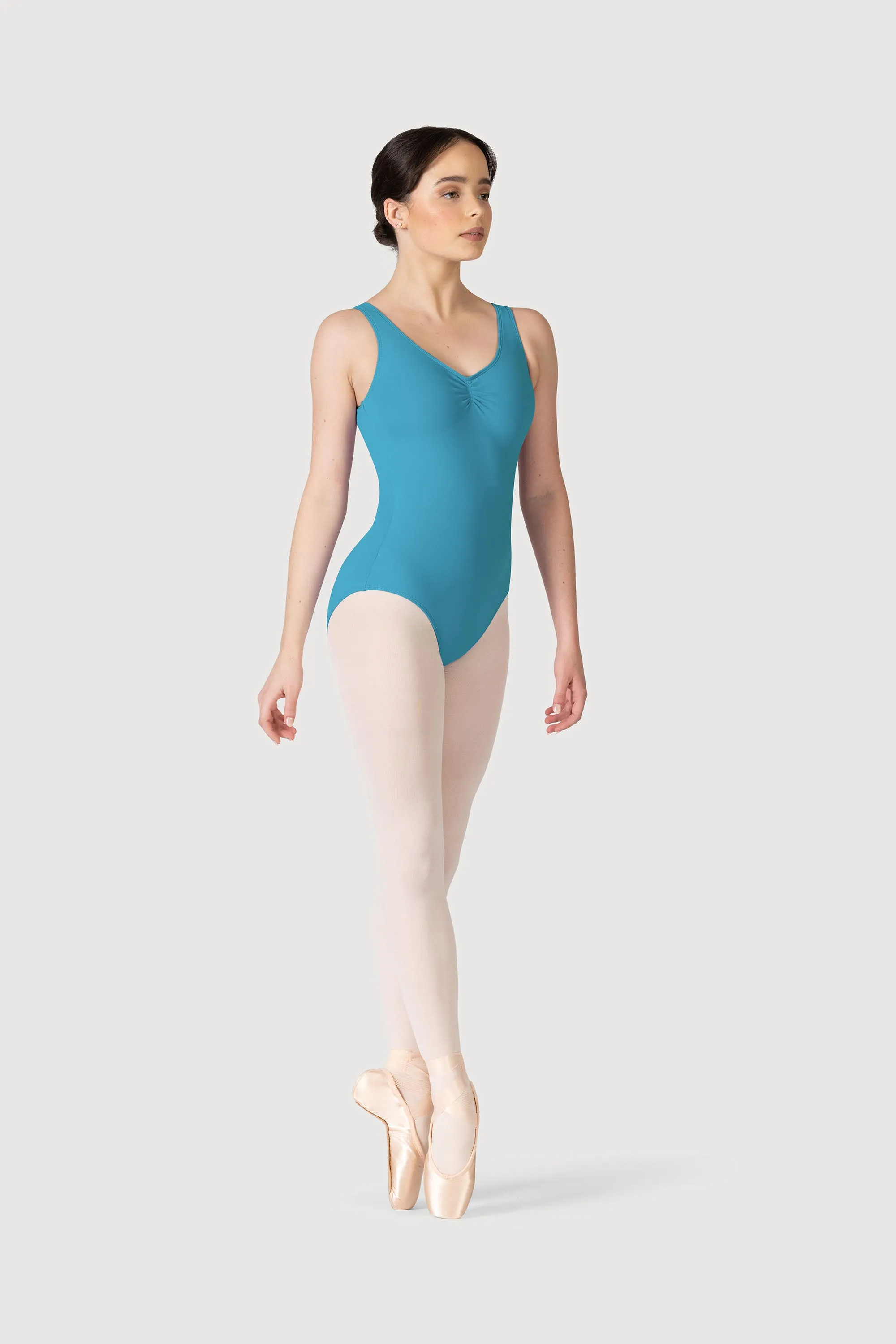 L0828L - Bloch Overture Odetta Sleeveless Pleat Womens Leotard