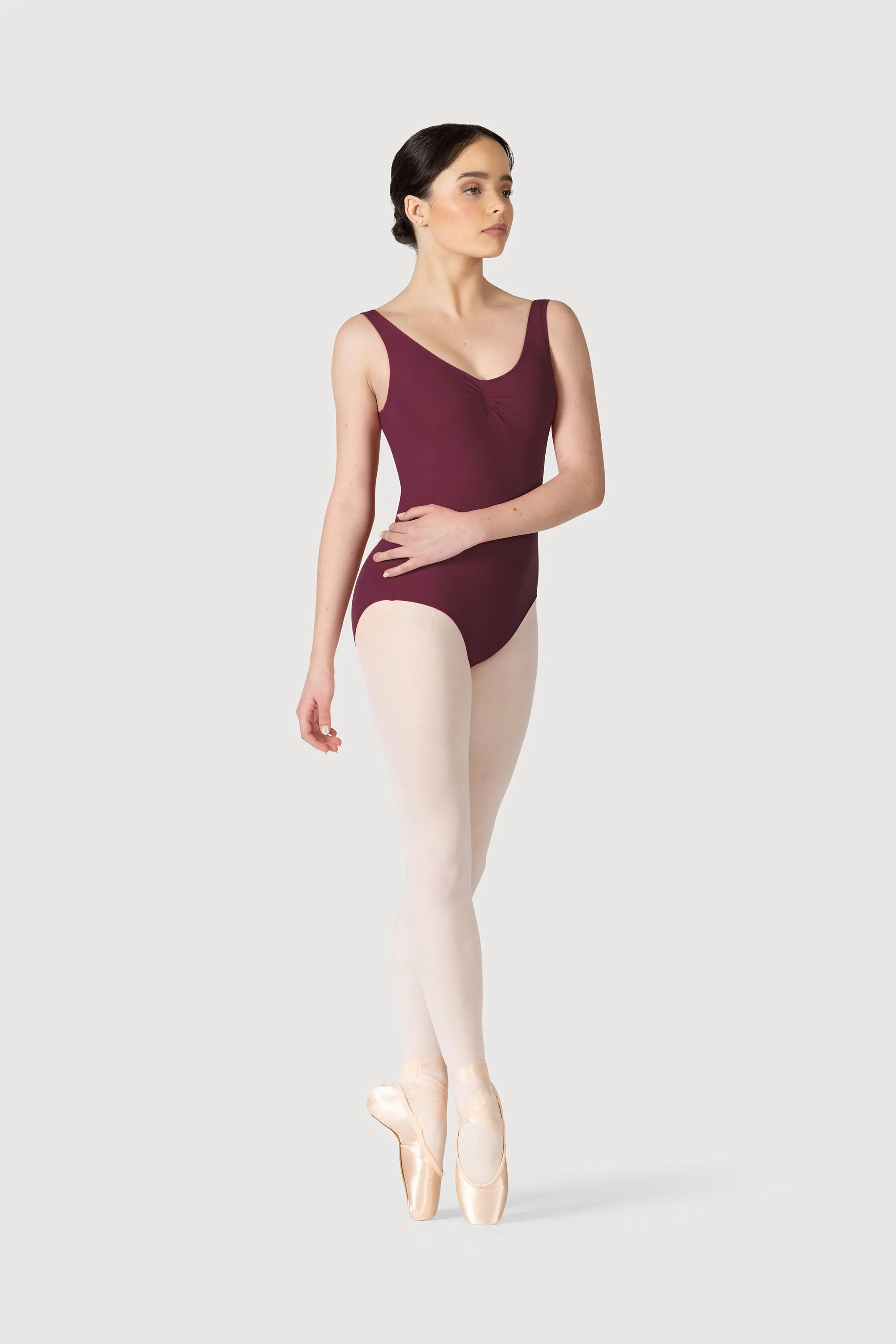 L0828L - Bloch Overture Odetta Sleeveless Pleat Womens Leotard