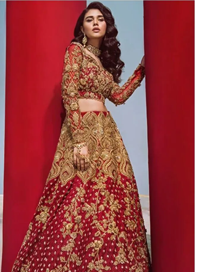 Latest Red Bridal Lehnga for Wedding #N7014