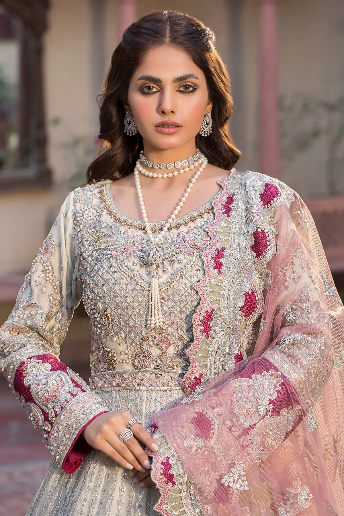 Latest Wedding Dress in Traditional Pishwas Frock Style