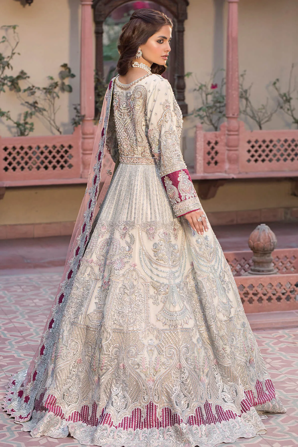 Latest Wedding Dress in Traditional Pishwas Frock Style